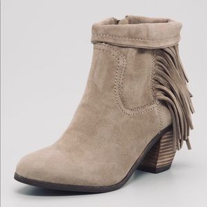 Sam Edelman Suede fringe heeled Booties